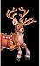 Window Poster Christmas Dashing Reindeer by WOWindows USA-made Decoration Includes 1 Reusable 34.5