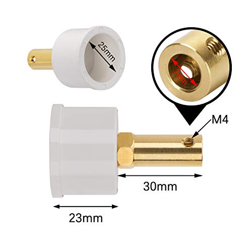 3 Pack 7mm Flexible Coupling Connector with DN25 Pipe Cap for Cup Turner Motor Kit- Plus 2 Wrench & 6 Screws