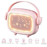 Banne Kids Alarm Clock Pink for Girls Bedroom Ok to