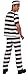 Rubie's mens Haunted House Collection, Prisoner Man Costume Party Supplies, Black/White, One Size US