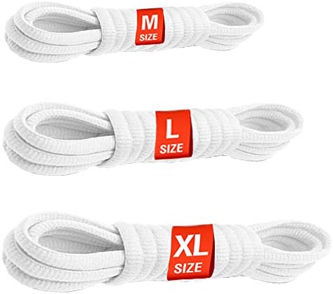 Black Shoelaces for Shoes - Three Sizes Set - 40’’, 47’’, 59’’ long - Round Style - Sneakers, Dress Shoe Laces