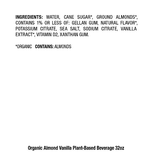 Pacific Foods Organic Almond Vanilla Plant-Based Beverage, 32oz, 12-pack