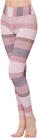 Manzocha Women Double Candy Color Block Stretch Tight Sport Active Yoga Leggings