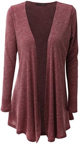 Womens Plus Size Draped Knit Sweater Coat Shawl Collar Shrug Cardigan XL Red