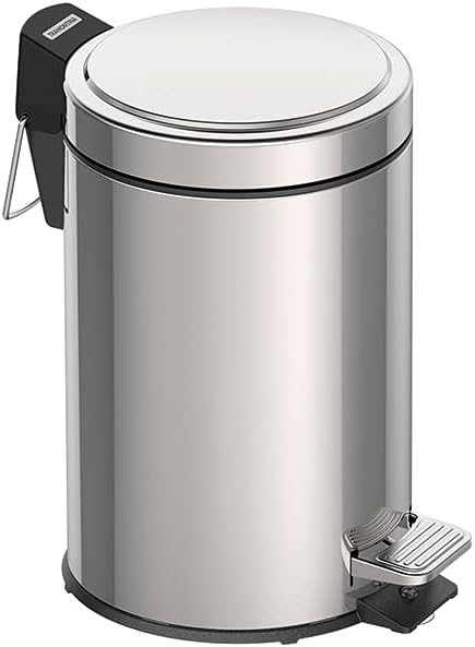 Tramontina 3L Pedal Bin Stainless Steel with Lid Bathroom Waste 17cm