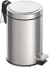 Tramontina 3L Pedal Bin Stainless Steel with Lid Bathroom Waste 17cm