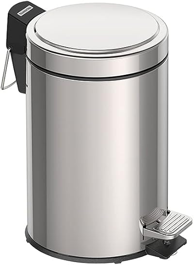 Tramontina 3L Pedal Bin Stainless Steel with Lid Bathroom Waste 17cm