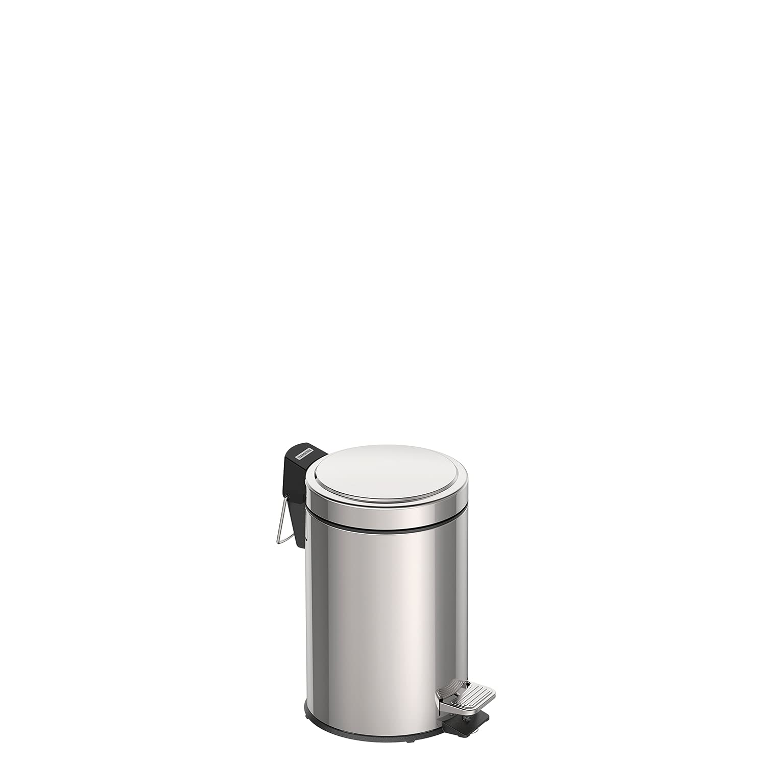 Tramontina 3L Pedal Bin โ Stainless Steel Bathroom Bin with Lid, 17 cm Diameter x 27 cm Height, 94538103