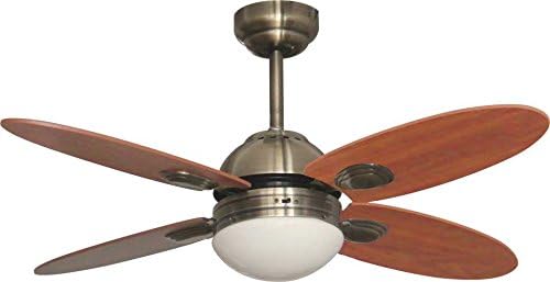 Bastilipo Bermeo Ceiling Fan with Remote Control E27, 60 W, Leather, 105 x 41 cm - Image 4