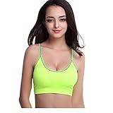 WAYLONGPLUS Wireless Sport Bra Racerback Seamless Workout Gym Yoga Bra