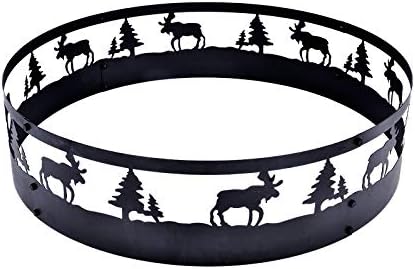 Amazon Com Kapler Fire Ring 36 X 12 Wildness Fire Ring Fire Pit Ring For Outdoor Camping Picnic Bonfire Beaches Park Patio Backyard Heating Garden Outdoor
