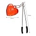 Nipple Clamps Heart Shape Adjustable Breast Labia Clips Clit Clamp, 1-Pair