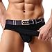 Barsty Men's Thong G-string Elastic Smooth Bikini Airplane Sexy Underwear Black L