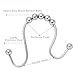 Amazer Shower Curtain Hooks Rings Double Shower Curtain Rings Stainless Steel Rust-Resistant Double Glide Shower Hook Rings for Bathroom Shower Rod Curtains, Polished Chrome, Set of 12 Hooks
