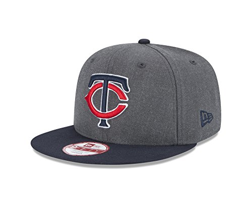 New Era MLB Minnesota Twins Heather 9Fifty Snapback Cap, One Size, Graphite