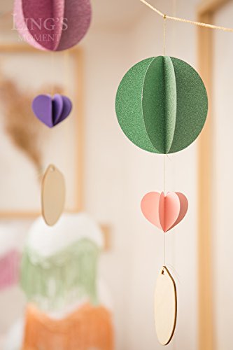Ling's moment 14FT 3D Paper Garland for Spring Wedding Baby Shower Birthday Party Supplies
