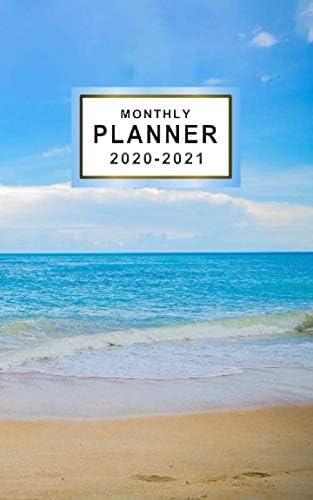 Monthly Planner 2020-2021: Beach & Blue Sky Pocket Planner