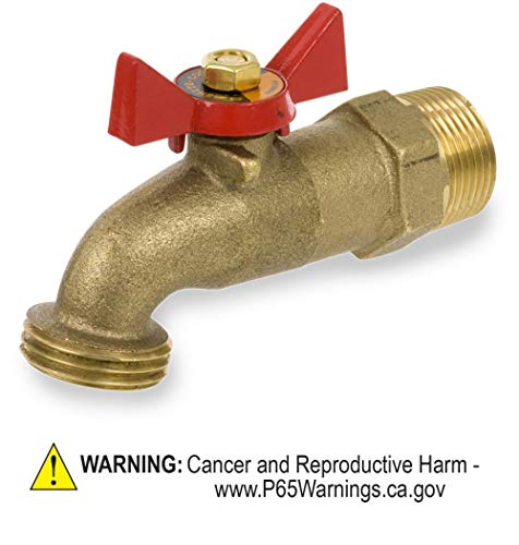 Smith-Cooper International 164 Series Brass No Kink Hose Bibb, 1/2" NPT Male, Non-Potable Water Use Only