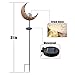 Garden Solar Lights Outdoor Decorations Lawn Ornaments Moon Crackle Glass Globe Solar Stake Light IP64 Waterproof Solar Powered Stake Lights for Garden Patio Backyard Pathway