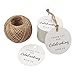 Thank You for Celebrating with Us Tag,Original Design Paper Gift Tag,100 PCS Kraft Tags with 100 Feet String for Wedding,Baby Shower, Party Favor (White)