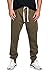 PROGO USA Men's Joggers Sweatpants Basic Fleece Marled Jogger Pant Elastic Waist (Medium, Olive)
