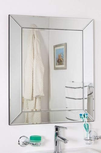 MirrorOutlet Bathroom Single Edge Venetian Bevelled Wall Mirror 2ft3 x 1ft11, 66 x 56,Frameless,DC010-Bath - Image 4