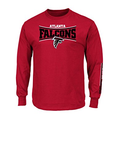 NFL Atlanta Falcons Men's Tackle Trap Long Sleeve Crew Neck Fleece Tee, X-Large, Cardinal