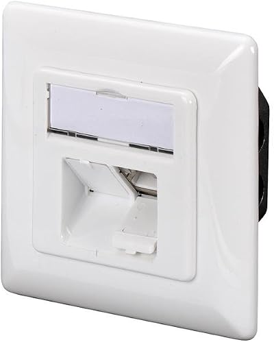 Digitus CAT 6 Wall Outlet Flush Mount RJ45 Network Socket White Gigabit PoE