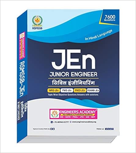 RSMSSB Civil Engineering Objective Topic wise MCQ for WRD-JEn , PWD-JEn, PHED-JEn (Hindi Language )