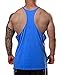 Manstore Men's Blsnk Stringer Y Back Cotton Sport Tank Top P729 Dark Blue L