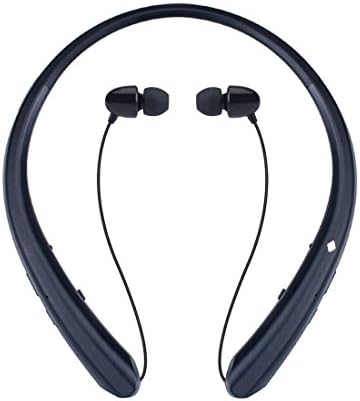 Bluetooth Headphones Retractable Earbuds Neckband Wireless Headset Sport Sweatproof Noise Cancelling Earphones with Mic for iPhone Android Cellphone (15 Hours Play Time, Black)