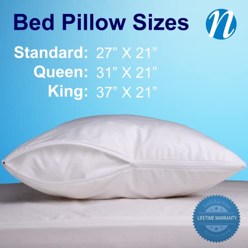 National Allergy Premium 100 Cotton Zippered Pillow Protector King