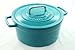 Martha Stewart Teal Blue Enameled Cast Iron 6 Qt. Round Dutch Oven Casserole
