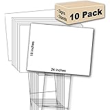 10 White Signs Blank 18'x24' & 10 Double H 10'x30' Stakes