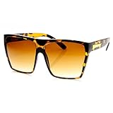 zeroUV - Large Oversized Retro Fashion Square Flat Top Sunglasses