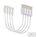 Wasserstein Portable 8in/20cm USB Charging Cable Compatible with Apple Handheld Devices - Make it Light and Easy (4-Pack, White)