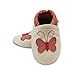 SAYOYO Baby Butterfly Soft Sole Leather Infant Toddler Prewalker Shoes (12-18 Months, White)