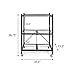 Origami 3-Shelf General Purpose Collapsible/Foldable Shelving Unit, Small Rack with Wheels | Organizer, Rolling Cart, Home Kitchen Laundry Closet Storage, Metal Wire, Pre-Assembled | Black