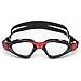 Aqua Sphere Kayenne Swim Goggle Clear Lens, Black and Red Adult UV Protection Anti Fog Swimming Goggles
