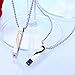 MMTTAO Couple Necklace Crown Bar His Queen Her King Matching Heart Sets Titanium Stainless Steel CZ Cubic Zirconia Puzzle Pendant Necklace for Women Men Promise Jewelry Gifts, His Queen Her King, 2Pcs