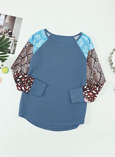 41uK6O3a4EL Sudadera de piel de serpiente con estampado de leopardo para mujer, de manga larga, con cuello redondo, blusa de túnica Sudadera de piel de serpiente con estampado de leopardo para mujer, de manga larga, con cuello redondo, blusa de túnica - Imagen 3
