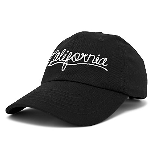 DALIX California Baseball Cap Dad Hat Mens Hats Womens Caps Black