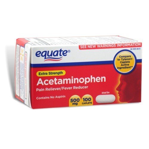 Equate Pain Reliever Extra Strength, Fever Reducer, Acetaminophen 100