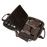Pistol Case Range Bag for Handguns by FirstChoice Gear - 2 to 4 Gun Padded Tactical Handgun Shooting Soft Case, Lockable Zippers w/Padlock, 3 Mini-Holsters, 8 Mag Slots, 4 Pockets, w/Range Mat