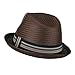Men's Paper Woven Straw Fedora - Brown