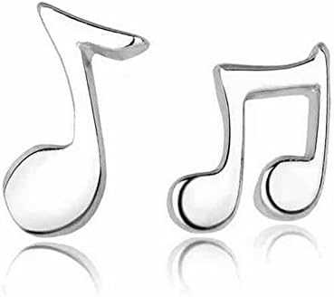Winwest Sterling Silver Very Cute Girls Musical Note Stud Earrings