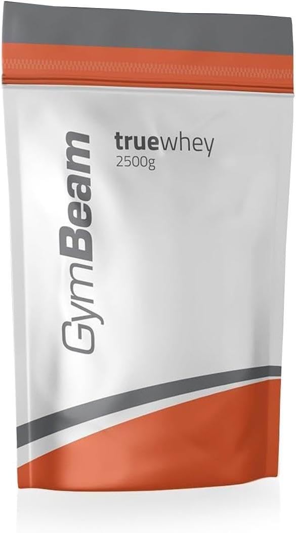 GymBeam True Whey Protein Pulver – Whey Konzentrat schonend filtriert, bis zu 23 g Eiweiß pro Portion, mit BCAA & EAA, für Muskelaufbau und Regeneration, Schokoladen Stevia, 2500 g (83 Portionen)