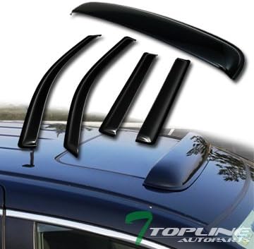 Amazon Com Topline Autopart Smoke Window Deflector Vent Shade