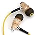 Symphonized NRG Premium Genuine Wood In-ear Noise-isolating Earbuds Headphones, Earphones with Microphone and Nylon Cable (Yellow)