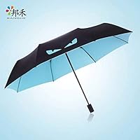 LC_Kwn Compact, UV-Resistant, Parasol,Goddess Sunny Umbrella Dual Purpose (Color : Blue)